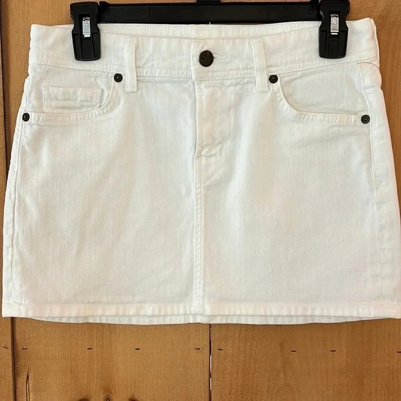 Citizens of Humanity White Denim Skirt Size 25 - Picture 1 of 4